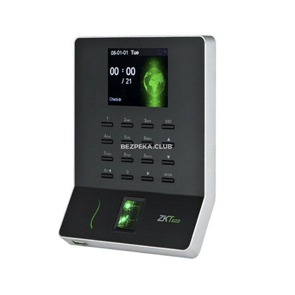 Access control/Biometric systems Biometric terminal ZKTeco WL20 black with a fingerprint reader and EM-Marine cards with Wi-Fi