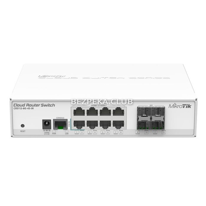 8-Port gigabit Switch MikroTik CRS112-8G-4S-IN managed - Image 1