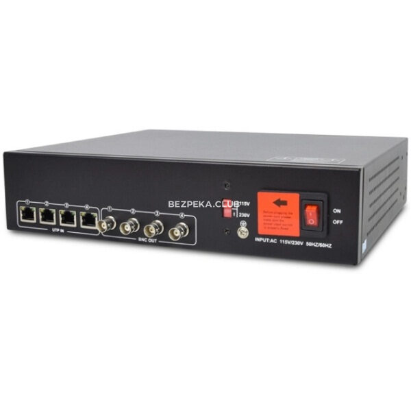 Системи відеоспостереження/Балуни 4-канальний приймач відеосигналу Atis AL-1204 UHD активний