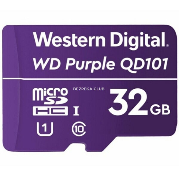 Video surveillance/MicroSD cards MEMORY MicroSDXC QD101 32GB UHS-I WDD032G1P0C WDC Card Western Digital