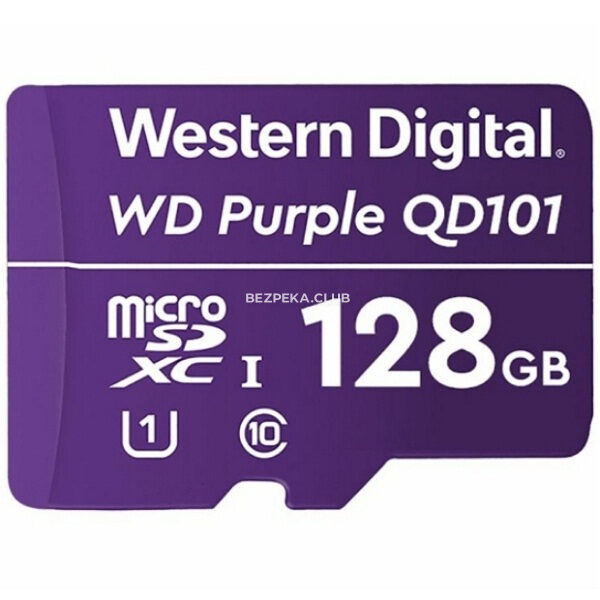 Системы видеонаблюдения/MicroSD для видеонаблюдения Карта памяти MEMORY MicroSDXC QD101 128GB UHS-I WDD032G1P0C WDC Western Digital