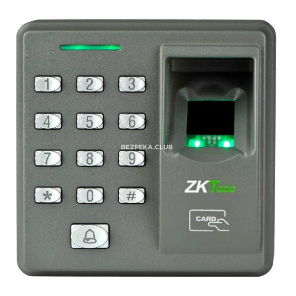 ZKTeco X7 biometric terminal with RFID card reader, code keypad and fingerprint scanner - Image 1