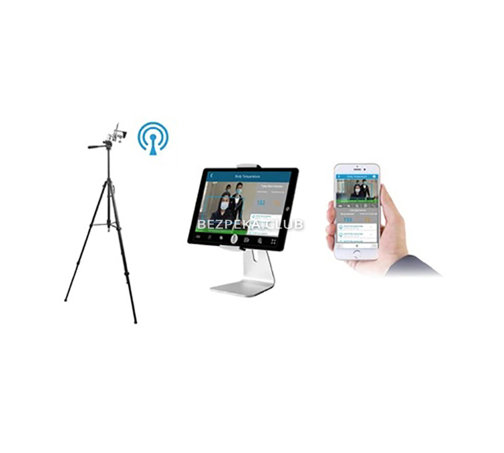 2 Мп Wi-Fi-відеокамера для вимірювання температури тіла ZKTeco ZN-T3 з акумулятором - Зображення 2