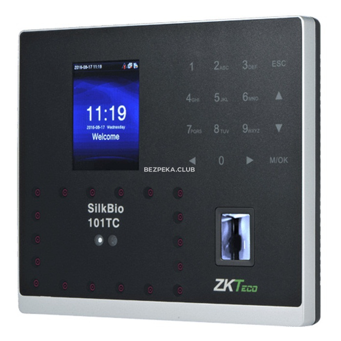 Біометричний термінал ZKTeco SilkBio-101TC[ID] з розпізнаванням облич, зчитувачем відбитка пальця і RFID карт EM-Marine - Зображення 2