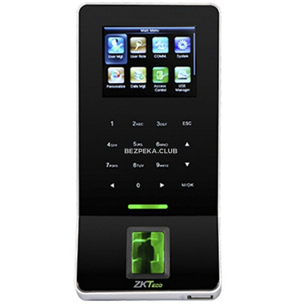Системы контроля доступа (СКУД)/Биометрические системы Биометрический терминал ZKTeco F22 со сканером отпечатка пальца, сенсорной клавиатурой и встроенным Wi-Fi модулем