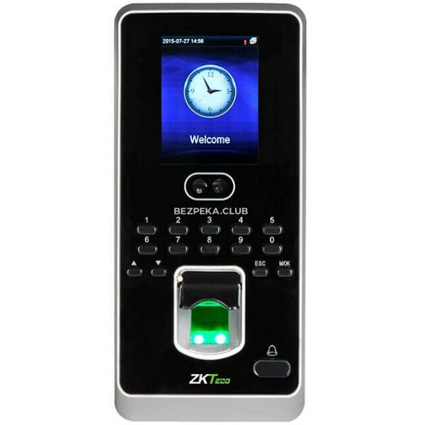 Системы контроля доступа (СКУД)/Биометрические системы Биометрический терминал ZKTeco MultiBio 800-H с распознаванием лиц, сканером отпечатка пальца и считывателем RFID карт