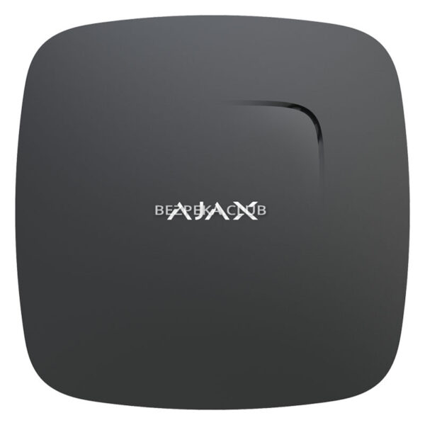 Охоронні сигналізації/Датчики охоронної сигналізації Бездротовий датчик диму Ajax FireProtect black з температурним сенсором