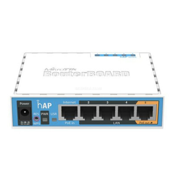 Сетевое оборудование/Wi-Fi маршрутизаторы, Точки доступа Wi-Fi маршрутизатор MikroTik hAP (RB951Ui-2nD) с 5-портами Ethernet
