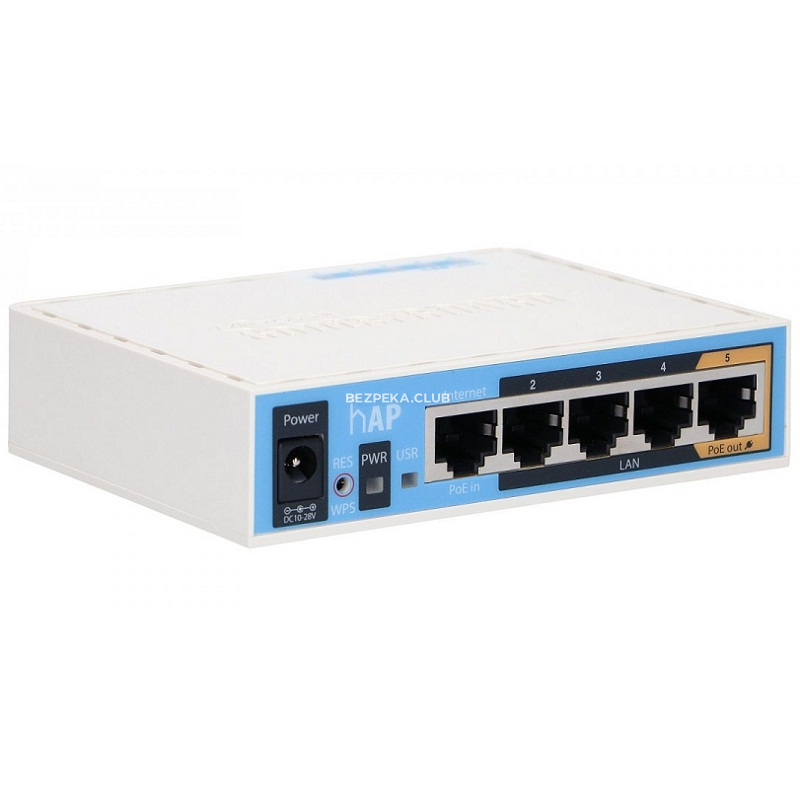 Wi-Fi маршрутизатор MikroTik hAP (RB951Ui-2nD) з 5-портами Ethernet - Зображення 2