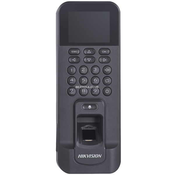 Системи контролю доступу/Біометрична аутентифікація Сканер відбитків пальців Hikvision DS-K1T804AEF зі зчитувачем карт