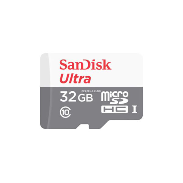 Системы видеонаблюдения/MicroSD для видеонаблюдения Карта памяти SanDisk MICRO SDHC 32ГБ class 10 Ultra Light UHS-I SDSQUNR-032G-GN3MN