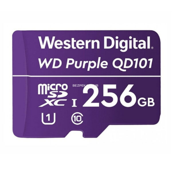 Системы видеонаблюдения/MicroSD для видеонаблюдения Карта памяти Western Digital MEMORY MicroSDXC QD101 256GB UHS-I WDD256G1P0C WDC