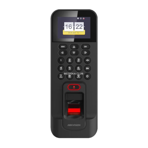 Системы контроля доступа (СКУД)/Биометрические системы Сканер отпечатков пальцев Hikvision DS-K1T804AMF со считывателем карт