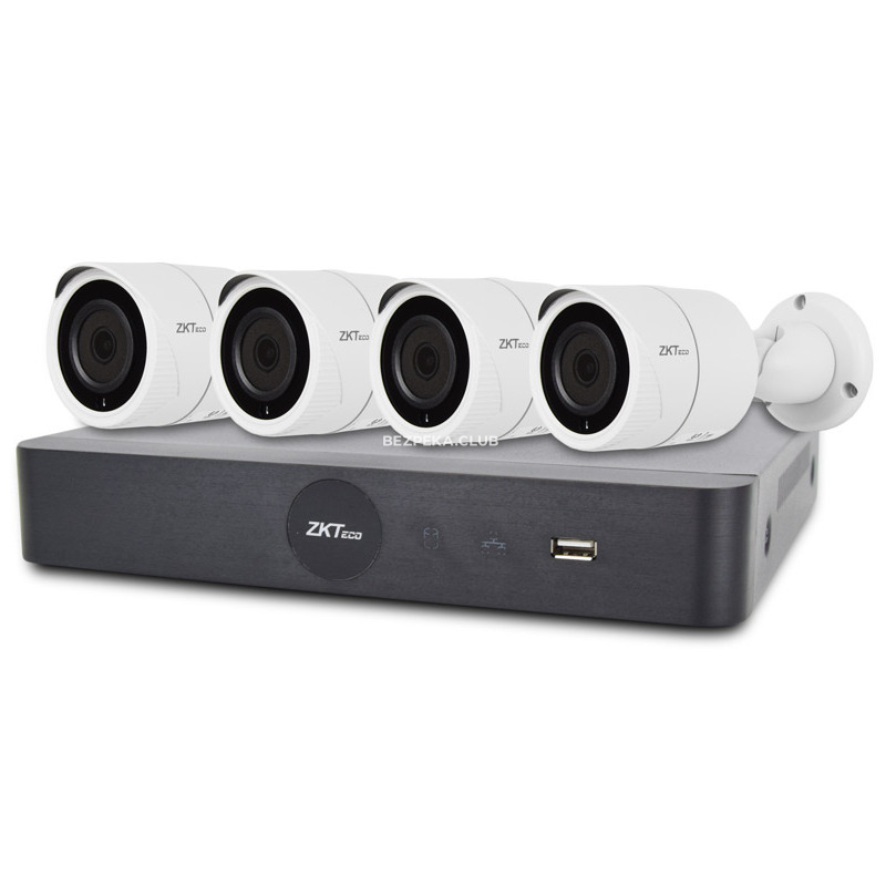 CCTV Kit ZKTeco KIT-8504NER-4P/4-BS855L11B - Image 1