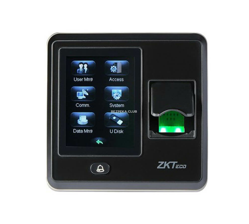 Біометричний термінал ZKTeco SF300 (ZLM60) зі зчитувачем RFID карт, TFT дисплеєм і сканером відбитків пальців (Black) - Зображення 1