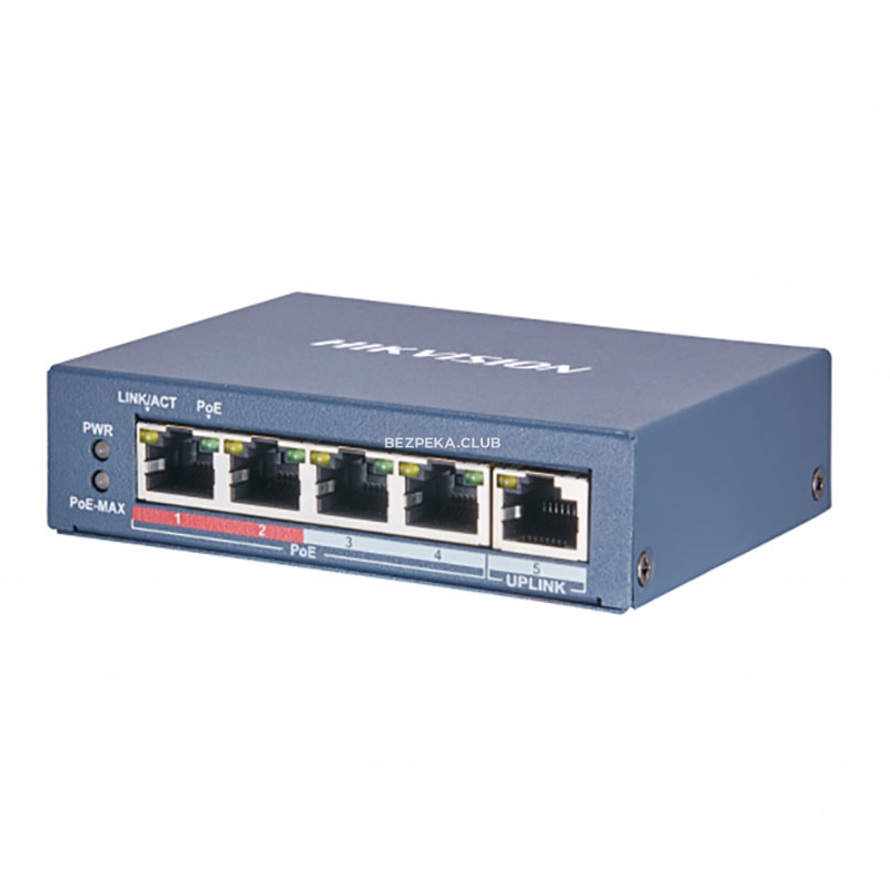 4-port PoE switch Hikvision DS-3E0105P-E(B) unmanaged - Image 1