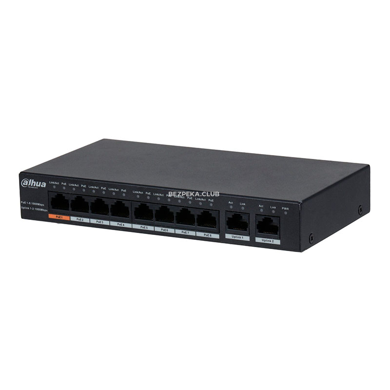 8-port PoE switch Dahua DH-PFS3010-8GT-96 unmanaged - Image 1
