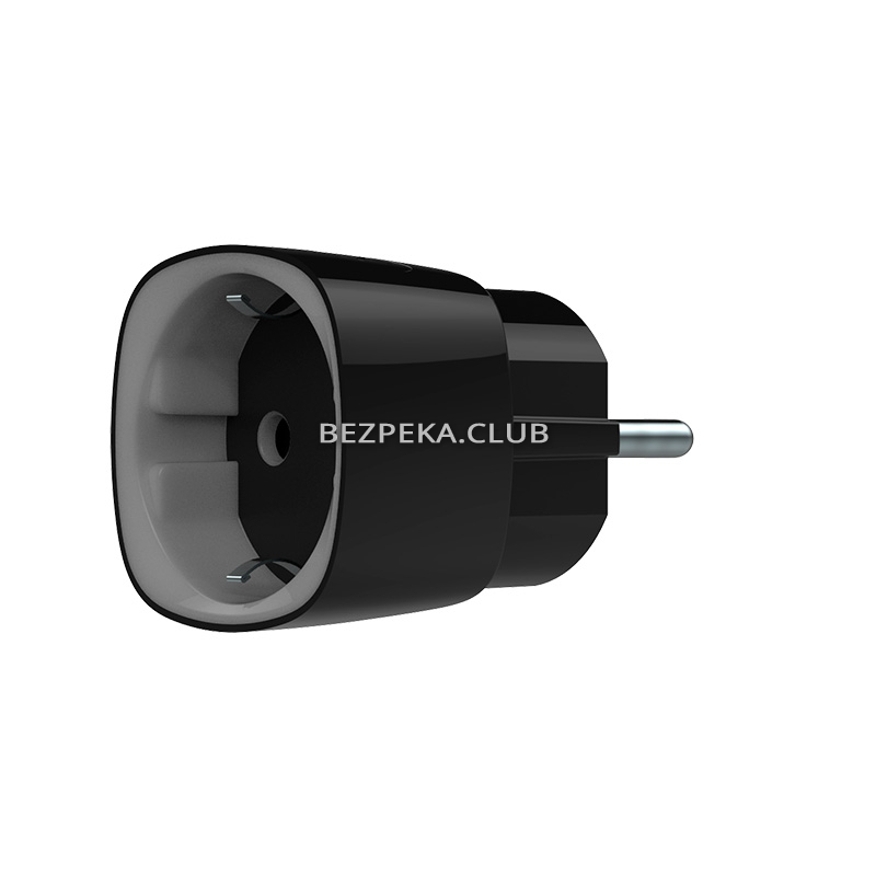 Радіокерована розумна розетка Ajax Socket black з лічильником енергоспоживання - Зображення 2