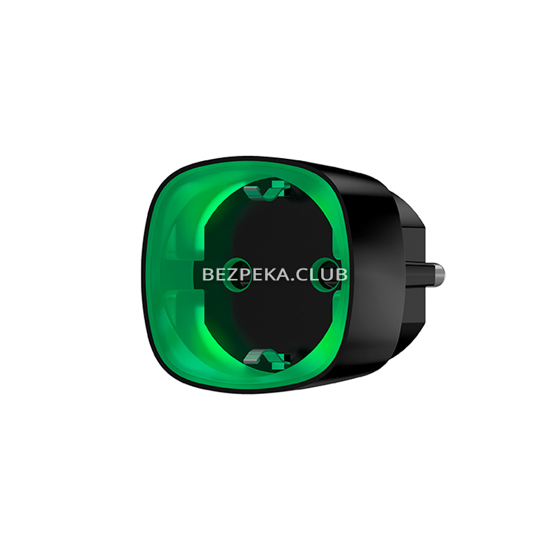Радіокерована розумна розетка Ajax Socket black з лічильником енергоспоживання - Зображення 1