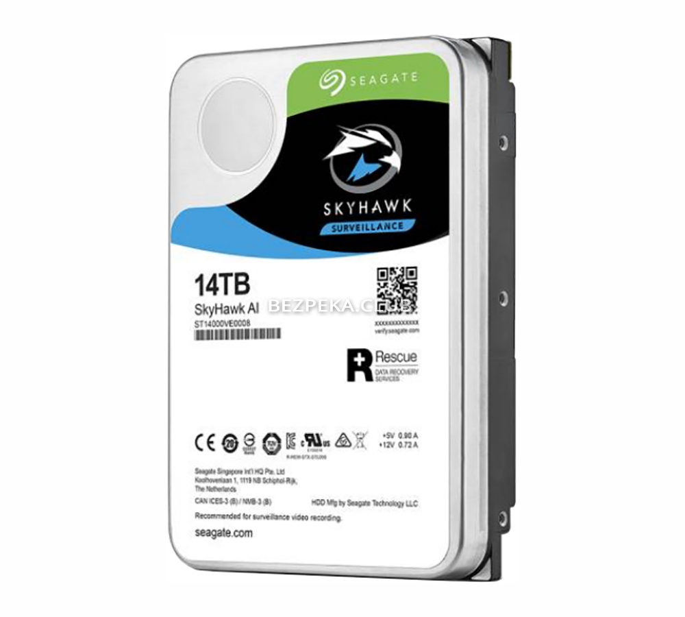 Жорсткий диск 14 TB Seagate SkyHawk AI ST14000VE0008 - Зображення 2