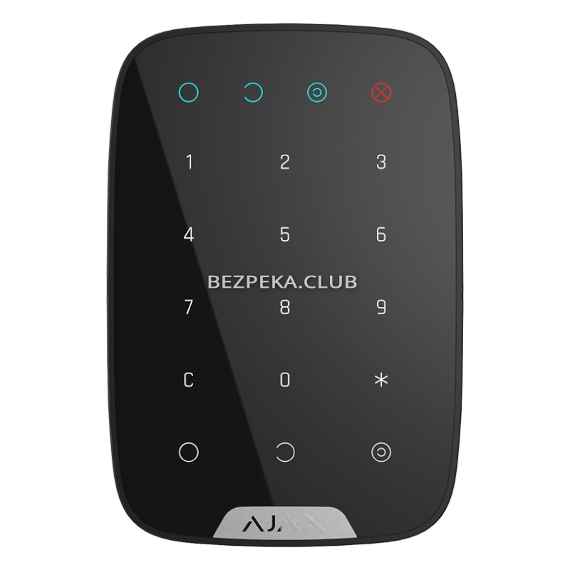 Бездротова сенсорна клавіатура Ajax KeyPad black - Зображення 1