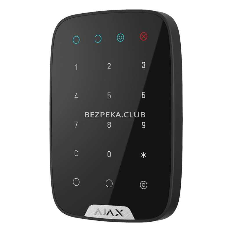 Бездротова сенсорна клавіатура Ajax KeyPad black - Зображення 4