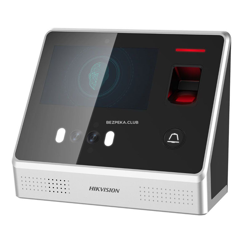Биометрический терминал Hikvision DS-K1T605MF с распознаванием лиц, со считывателем отпечатка пальца и Mifare карт - Фото 1