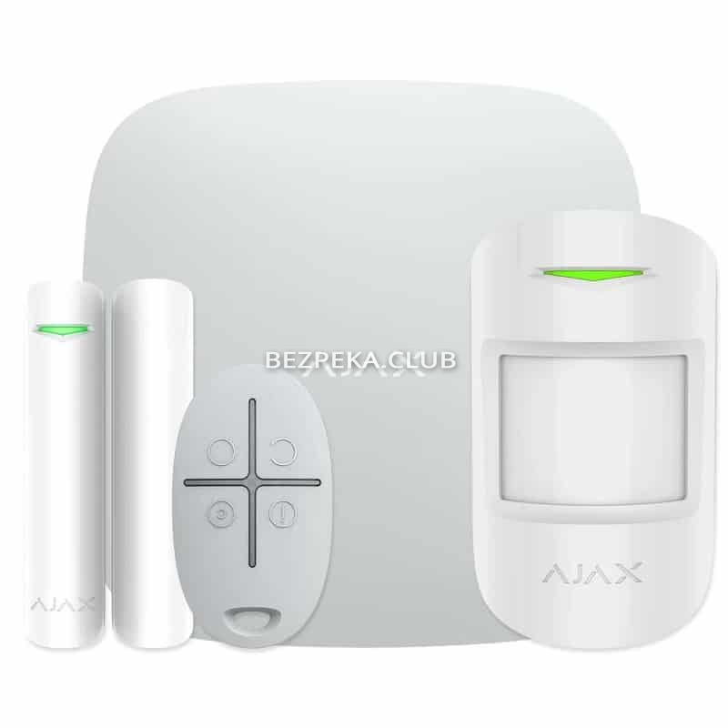 Wireless Alarm Kit Ajax StarterKit Plus white with enhanced communication capabilities - Image 1
