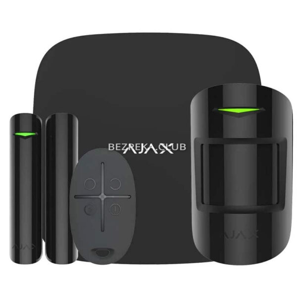 Охоронні сигналізації/Комплекти сигналізацій Комплект бездротової сигналізації Ajax StarterKit Plus black з розширеними можливостями