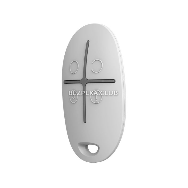Wireless key fob Ajax SpaceControl white with panic button - Image 2