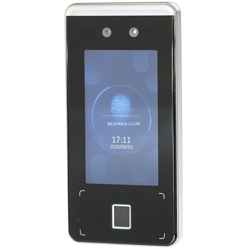Биометрический терминал Hikvision DS-K1T341AMF с распознаванием лиц и сканированием отпечатка пальца - Фото 1