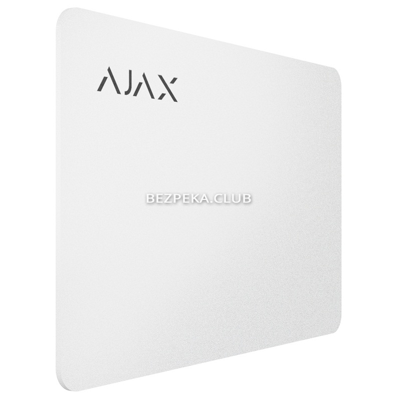 Карта Ajax Pass white (комплект 3 шт) для управления режимами охраны системы безопасности Ajax - Фото 2