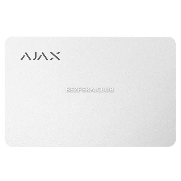 Системы контроля доступа (СКУД)/Карточки, Ключи, Брелоки Карта Ajax Pass white (комплект 3 шт) для управления режимами охраны системы безопасности Ajax