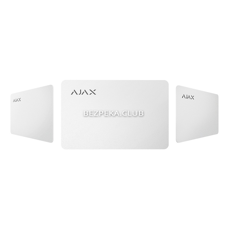 Карта Ajax Pass white (комплект 3 шт) для управления режимами охраны системы безопасности Ajax - Фото 4