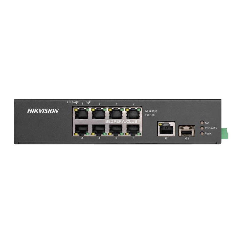 8-port PoE switch Hikvision DS-3T0310HP-E/HS unmanaged - Image 1