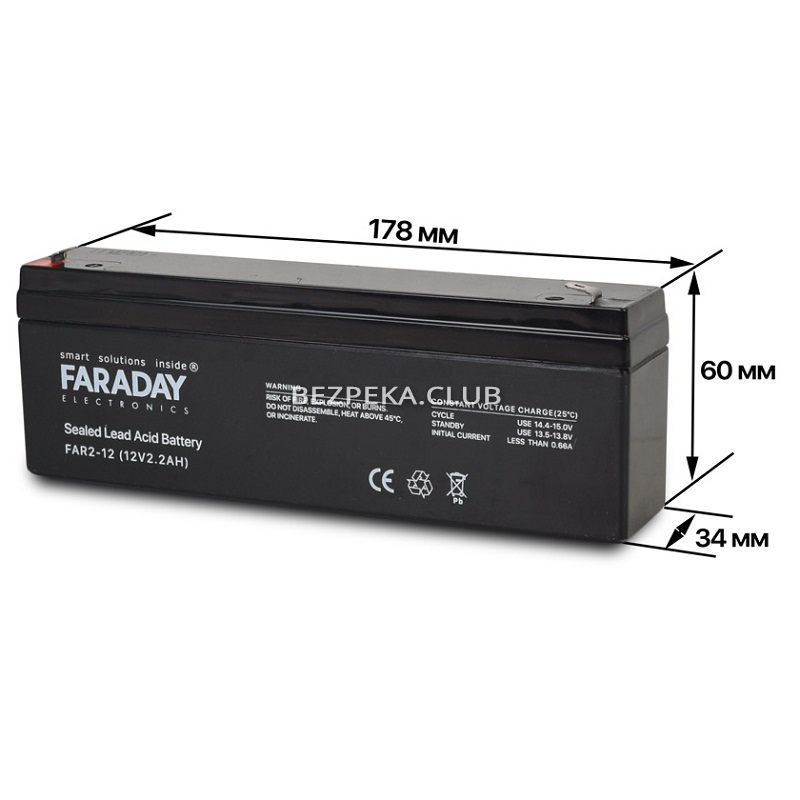 Акумулятор Faraday Electronics FAR2-12 - Зображення 2
