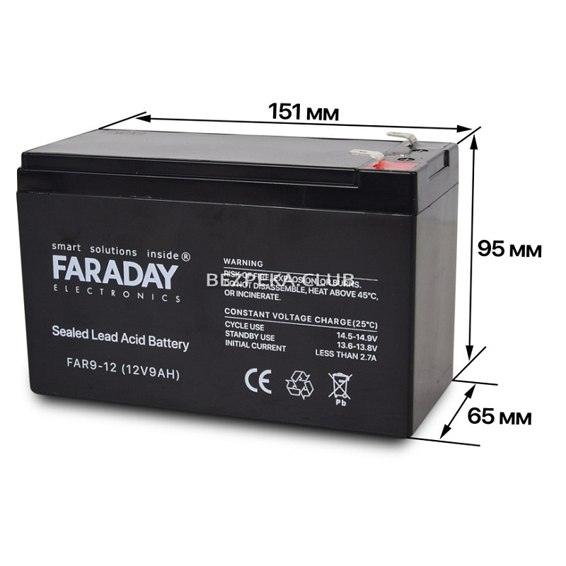 Аккумулятор Faraday Electronics FAR9-12 - Фото 2