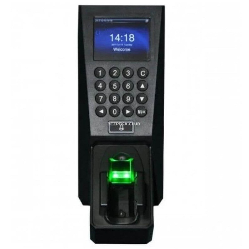 Біометричний термінал ZKTeco FV18/ID зі скануванням відбитка пальця, візерунка вен та зчитувачем карт доступу EM-Marine - Зображення 1