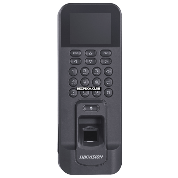 Системи контролю доступу/Біометрична аутентифікація Сканер відбитків пальців Hikvision DS-K1T804BEF зі зчитувачем карт