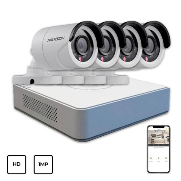 Video surveillance/CCTV Kits Video Surveillance Kit Hikvision HD KIT 4x1 MP INDOOR