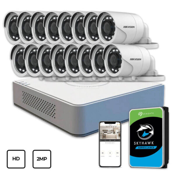 Системы видеонаблюдения/Комплекты видеонаблюдения Комплект видеонаблюдения Hikvision HD KIT 16x2MP OUTDOOR + HDD 1TB