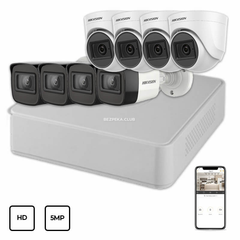 Video Surveillance Kit Hikvision HD KIT 8x5MP INDOOR-OUTDOOR  - Image 1