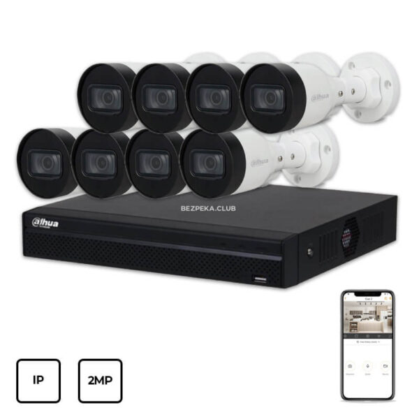 Системы видеонаблюдения/Комплекты видеонаблюдения Комплект IP видеонаблюдения Dahua IP KIT 8x2MP OUTDOOR