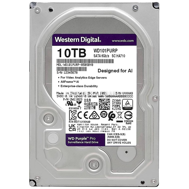 Жорсткий диск 10 TB Western Digital Purple Pro WD101PURP - Зображення 2