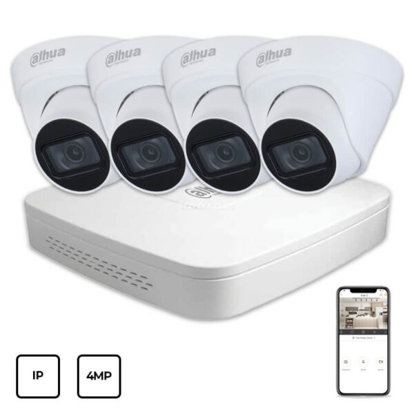 Video surveillance/CCTV Kits IP Video Surveillance Kit Dahua IP KIT 4x4MP INDOOR
