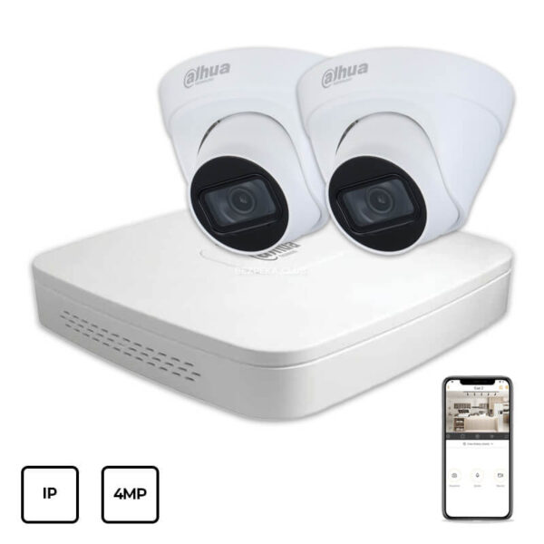 Video surveillance/CCTV Kits IP Video Surveillance Kit Dahua IP KIT 2x4MP INDOOR