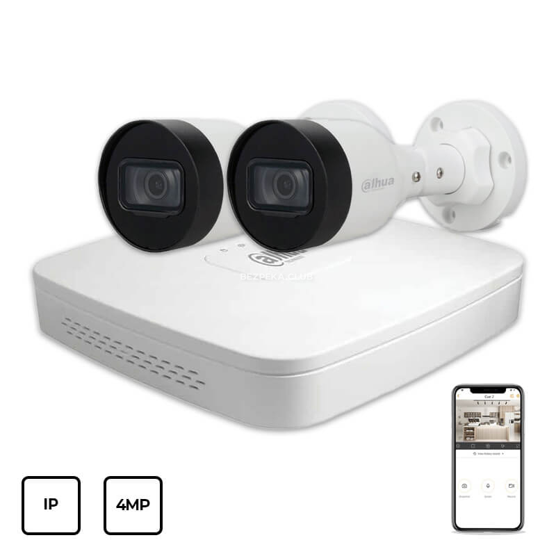 IP Video Surveillance Kit Dahua IP KIT 2x4MP OUTDOOR - Image 1