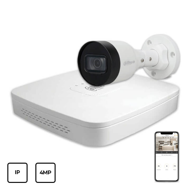 IP Video Surveillance Kit Dahua IP KIT 1x4MP OUTDOOR - Image 1