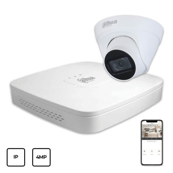 Video surveillance/CCTV Kits IP Video Surveillance Kit Dahua IP KIT 1x4MP INDOOR