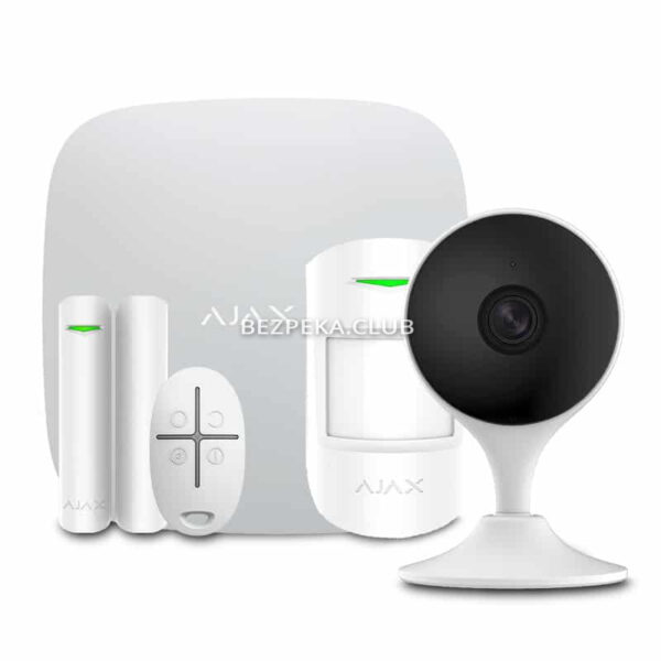 Security Alarms/Alarm Kits Wireless Alarm Kit Ajax StarterKit white + Wi-Fi Camera 2MP-C22EP-A